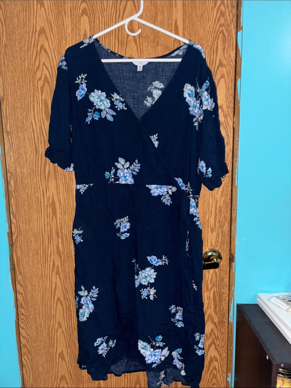 Navy Blue Floral Dress